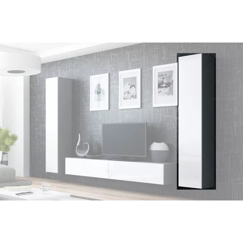 Armário fechado Cama VIGO '180' 180/40/30 carvalho Sonoma/branco brilhante