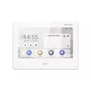 Estação principal Hikvision DS-KH9310-WTE1(B) branca 12V Wi-Fi