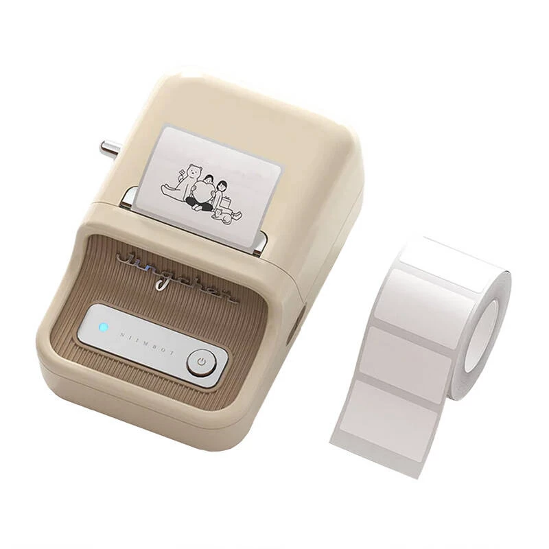 Impressora de etiquetas portátil NIIMBOT B21 creme conectividade Bluetooth design compacto