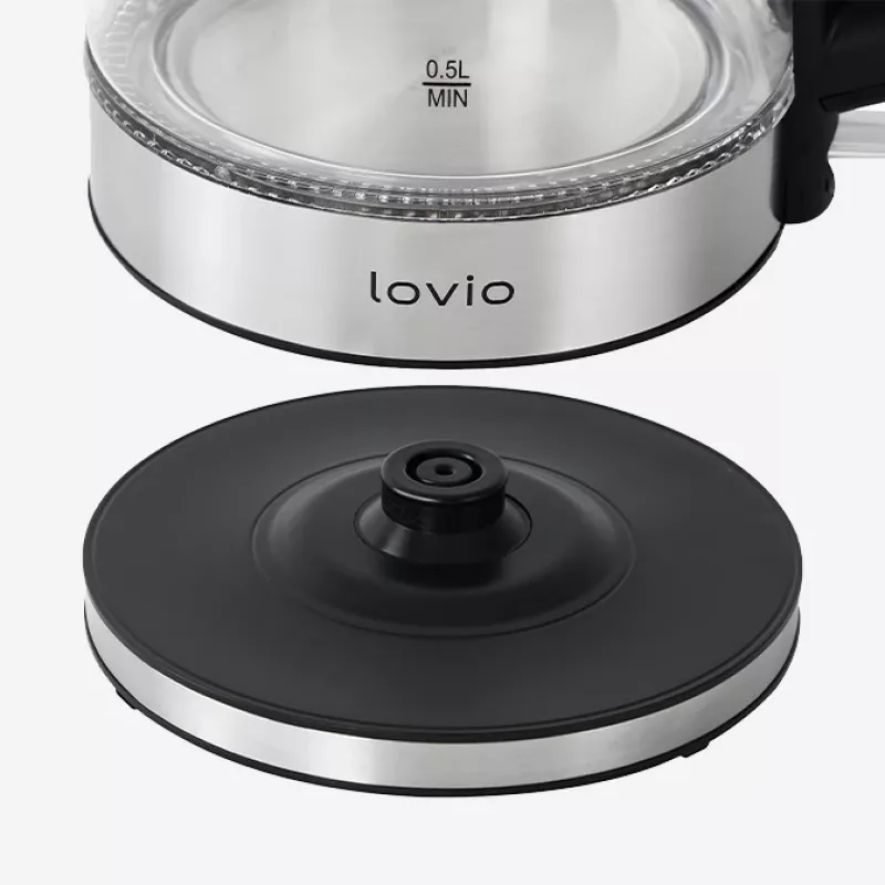 Chaleira elétrica Lovio 1,7L 2200W vidro