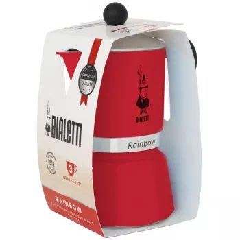 Cafeteira expresso de fogão Bialetti Rainbow 3 chávenas vermelho