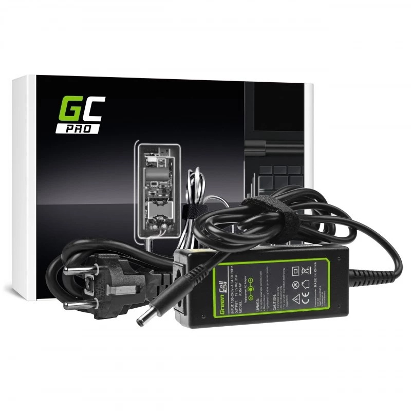 Fonte de alimentação Green Cell AD57AP 45W 19,5V 2,31A para portáteis Dell, interior, preto
