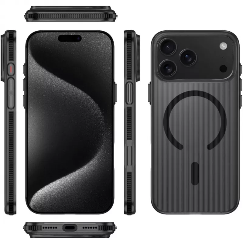 Capa 4smarts Design Aero para iPhone 17 Pro Max, preto (541642)