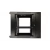Extralink caixa rack 9U 600x600 AZH preto montado na parede, tipo oscilante