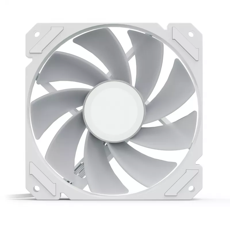 Ventoinha de caixa Sharkoon SHARK Mirror RGB PWM REVERSE 120 mm Branco, 500–1500 U/min, 99,52 m³/h, FDB