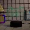 Lâmpada LED de mesa MANTA SNL122RGB decoração de luz 3D RGB, RGB com mudança de cor, alimentação USB
