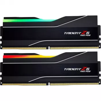 DIMM 64 GB DDR5-6000 (2x 32 GB) Dual-Kit, memória RAM preta, F5-6000J2636H32GX2-TZ5NR, Trident Z5 Neo RGB, AMD EXPO