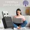 Adaptador USB sem fios QOLTEC 56988 Dual Band 1300Mbps USB 3.0