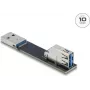 Adaptador USB DELOCK 67421 — USB Type-A para Type-A, preto