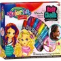 Conjunto de giz de cabelo Colorino 68635PTR – 10 cores mix, lápis temporários para pintar o cabelo