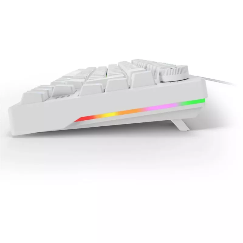 Teclado Sharkoon SGK25 75% QWERTZ USB com fios RGB LED branco