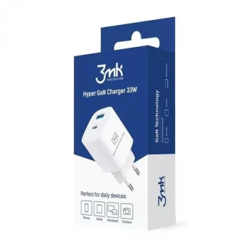 Carregador 33W GaN PD 1xUSB-A+1xUSB-A