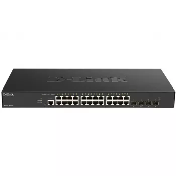 Comutador Smart Managed D-Link de 24 portas 10GBASE-T + 4 portas 10/25G SFP28
