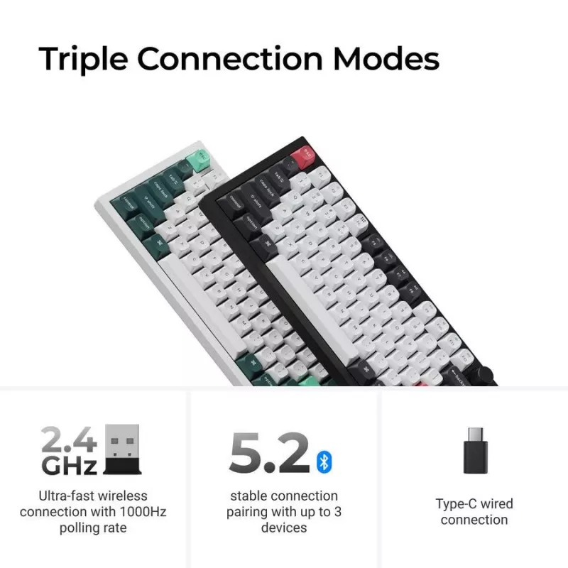 Teclado mecânico Keychron Q6 HE QMK com estabilizadores magnéticos Gateron Double‑Rail