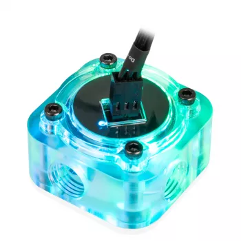 Sensor de caudal Flow Meter Barrow SLFV2-RGB W ARGB branco – sensor de caudal para refrigeração líquida para circuitos de PC