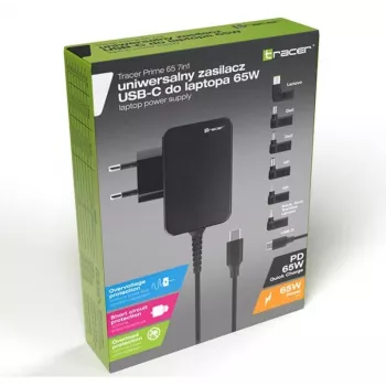 Fonte de alimentação para portátil Prime 65W universal 7w1