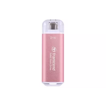 Unidade de estado sólido externa TRANSCEND TS2TESD300P 2 TB USB Type-C, até 1050/950 MB/s, alumínio azul