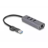 Estação de acoplamento e replicador de portas para portátil DeLOCK 64282 com fios USB 3.2 Gen 1 (3.1 Gen 1) Type-C cinzento (64282)
