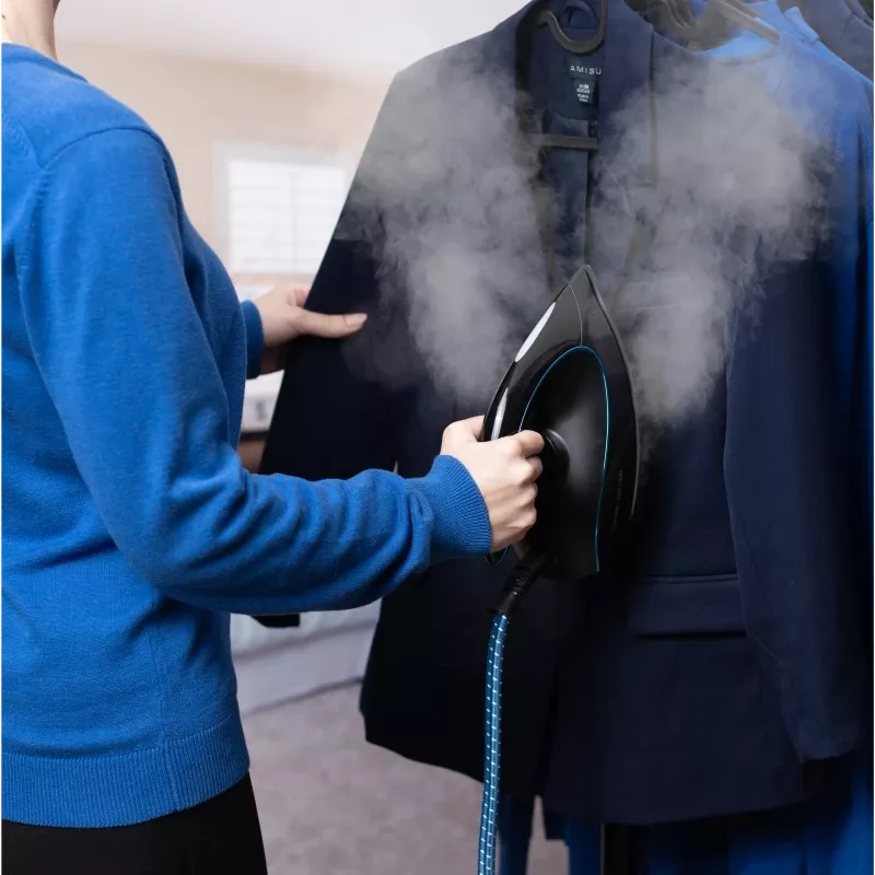 Ferro de engomar Zelmer Aqua Steam ZIS5400 preto-azul