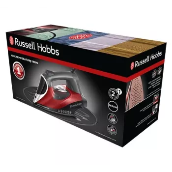 Ferro de engomar Russell Hobbs 25090-56 a seco e a vapor base cerâmica 2600 W preto, cinzento, vermelho