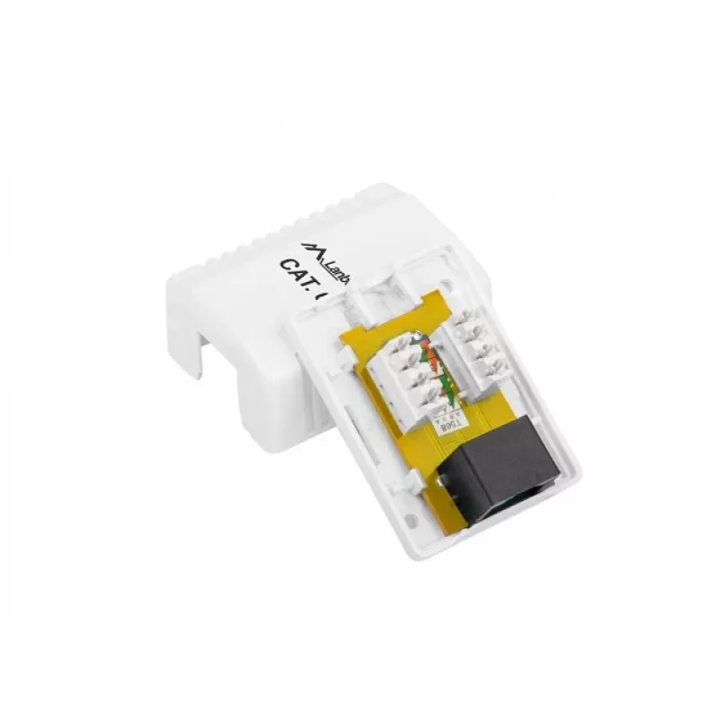 Tomada de rede LANBERG RJ-45 OU6-0001-W, Cat6, branco
