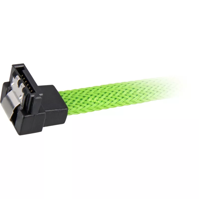 Cabo SATA Sharkoon SATA 3 0,45 m 7 pinos preto verde