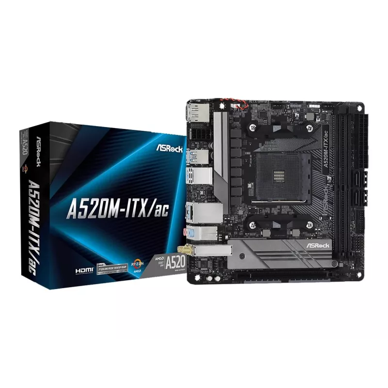 Motherboard ASRock A520M-ITX/ac Socket AM4 Mini-ITX