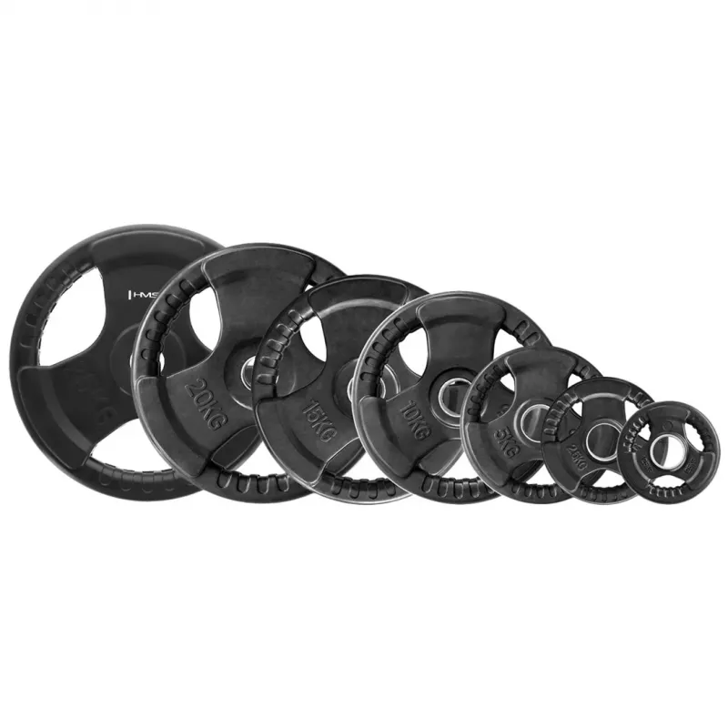 Disco de peso olímpico com revestimento de borracha 25 kg Hms TOK25