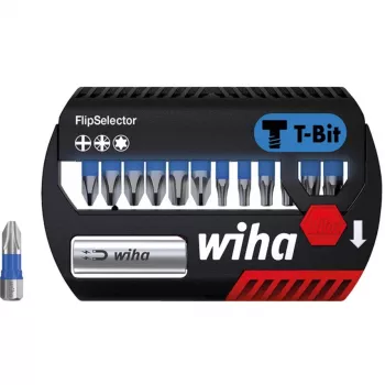 WIHA 41824 - Conjunto de bits FlipSelector, 13 peças mistas, 25 mm, bit T (41824)
