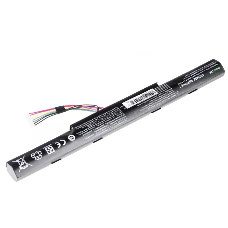 Bateria Green Cell AC51 para Acer Aspire E15/E17 — Li-Ion 14,8 V 2200 mAh 4 células, preto