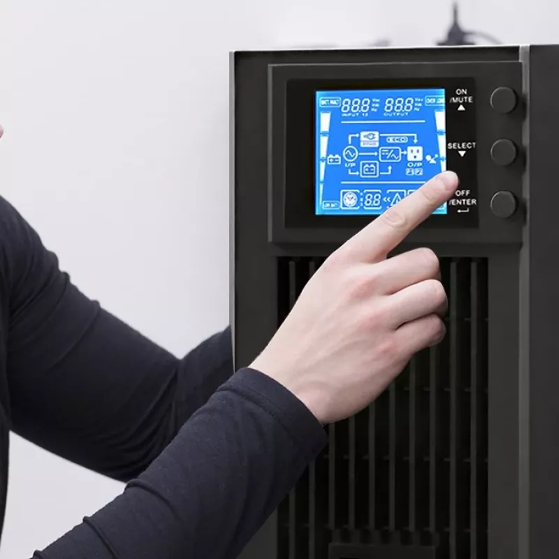 UPS Qoltec 53042 (fonte de alimentação ininterrupta) dupla conversão (online) 1 kVA 800 W 2 tomadas AC