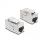 Acoplador Keystone DELOCK conector fêmea RJ45 para conector fêmea RJ45 — conector de rede inline (modelo 90796)