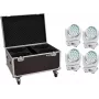 Moving-Head-Washlight EUROLITE TMH-X4 4× LED com mala com rodas