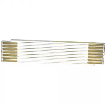 Metro articulado STANLEY 0-35-458, madeira, 2 m, 17 mm de largura, branco/amarelo