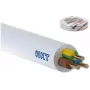 Cabo de instalação redondo YDY 3x2,5 mm² 450V – fiação flexível de condutor único, amarelo-branco