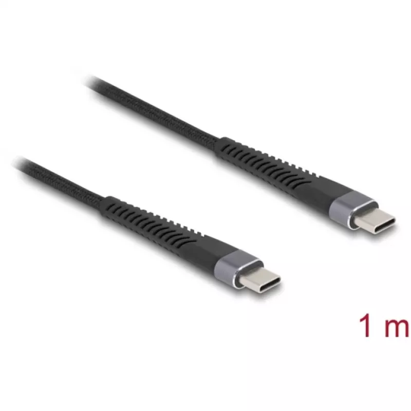 Cabo USB DeLOCK 81124 USB 2.0 1m USB C preto