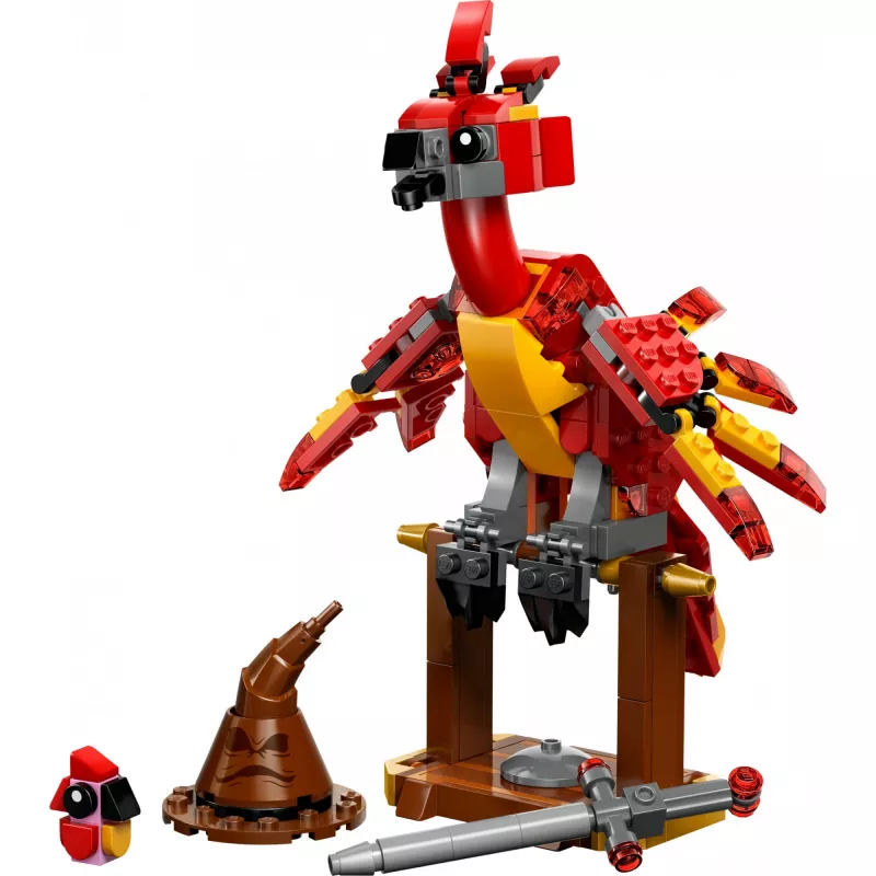 LEGO Fawkes construível – modelo Fénix de Dumbledore 76448, 299 peças, 160 mm de altura, idade 8+