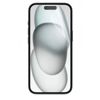Película de proteção de ecrã transparente Mobilis 036310 para iPhone 15 Pro – resistente a riscos, resistente a choques