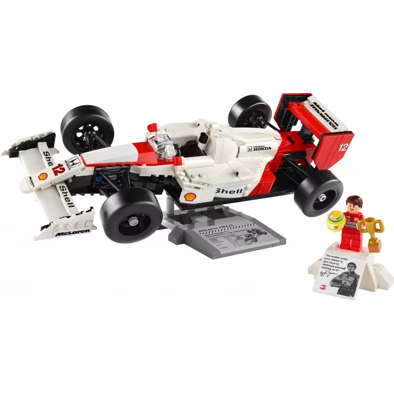 Conjunto LEGO McLaren MP4/4 Ayrton Senna 10330 — modelo LEGO ICONS à escala