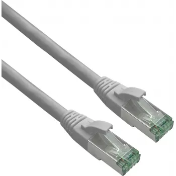 helos Cat.6a Superflex Cat.7 Cabo em bruto GHMT AWG 26/7 Cabo patch 363678, 0,5 m, cinzento