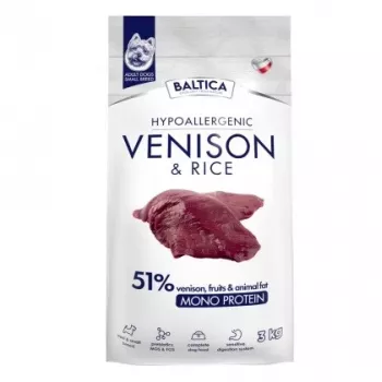 BALTICA Nutraceutic Hypoallergenic Small breeds Veado com arroz - Alimento seco para cães - 3 kg
