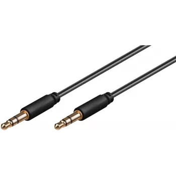 Cabo de áudio Microconnect AUDLL1.5 1,5 m 3,5 mm ficha macho para ficha macho preto