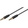 Cabo de áudio Microconnect AUDLL1.5 1,5 m 3,5 mm ficha macho para ficha macho preto