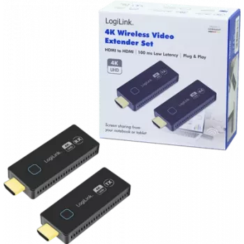 Conjunto de transmissão HDMI sem fios LOGILINK HDW0102 — alcance de 30 m, transmissor e recetor HDMI sem fios