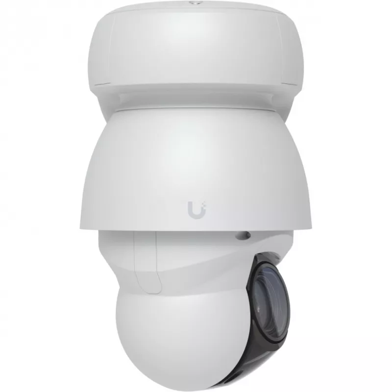 Câmara de vigilância IP UBIQUITI UVC-AI-PTZ-W — AI PTZ industrial esférica 3864×2160, zoom ótico 22×, rotação 360°, com fios, parede/poste/secretária, branco