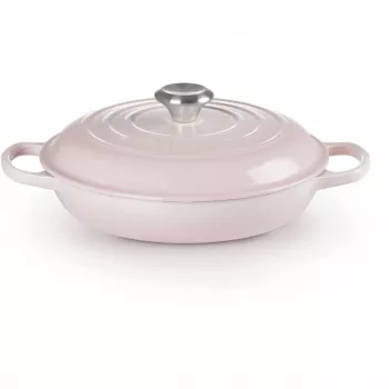 Le Creuset Signature 26 cm Gourmet Professional assadeira rosa