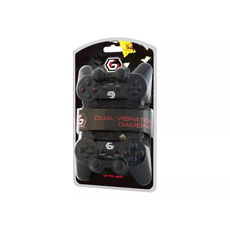 GEMBIRD JPD-UDV2-01 - Gamepad - 10 botões - com fio (pack de 2) - para PC (JPD-UDV2-01)