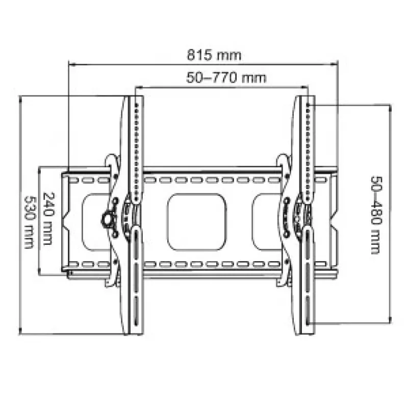 Suporte ART AR-08 (60-100; máx. 100kg) preto