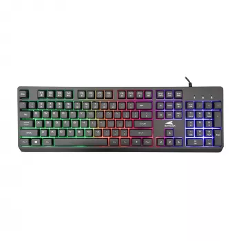 Teclado US Baracuda Starfish preto Modelo STARFISH — formato compacto, layout US