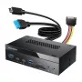 GrauGear G-MP03-CR-AU Painel frontal múltiplo Hub USB de 4 portas + leitor de cartões (USB, SD, microSD)